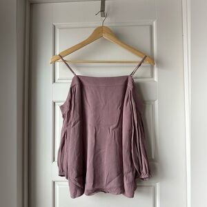 Women's Mauve Off-Shoulder Top